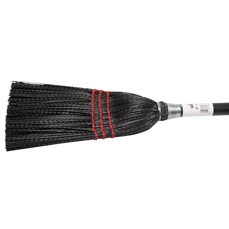 Performance Plus Black Plastic Lobby Broom Poly 3 Stitch 40" X 13/16" Handle P36960-ea