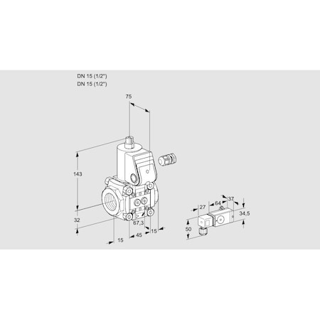 Honeywell Kromschroder Solenoid Gas Safety Valve - VAS115R/NQ, 500 mbar, IP65, EN 161 KS88020471