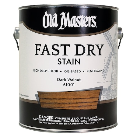 Fast Dry Stain Gal Old Masters Dark Walnut Interior Oil-Based Wood Stain 61001