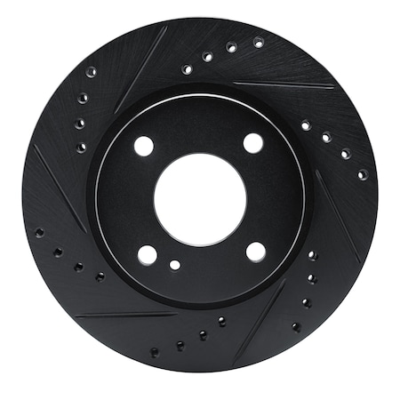 Dynamic Friction Co DFC Brake Rotor - Drilled and Slotted - Black 633-54063L