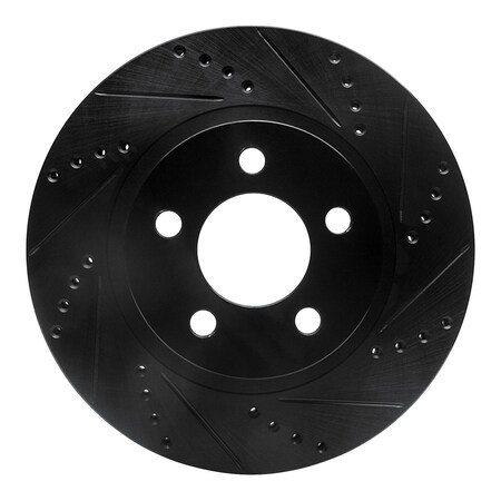 Dynamic Friction Co DFC Brake Rotor - Drilled and Slotted - Black 633-54171R