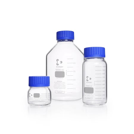 Duran GLS 80 Lab Bottle, PP, blue, 500mL, PK 10 1112627