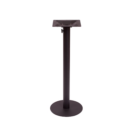 Bfm Seating Margate 18in Round Bar Height Base - Zinc Plated Cast Iron Bottom, Stainless Steel Column PHTB18RBLTU