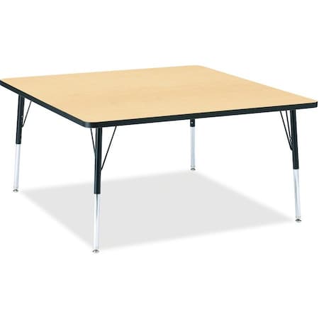 Jonti-Craft Berries Square Activity Table, 48 in. x 48 in., A-height, Maple/Black/Black 6418JCA011