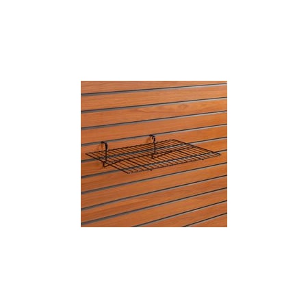 Specialty Store Services Black Straight Shelf For Slatwall, 12 In. W X 24 In. L 2168