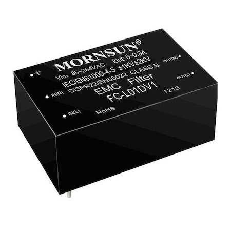 Mornsun EMC Filter, 85-305VAC input FC-L01DV1