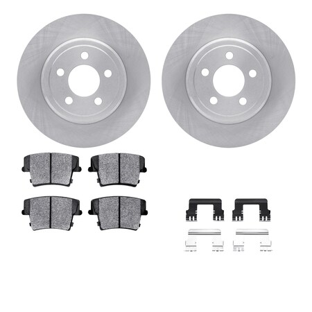 Dynamic Friction Co DFC Brake Rotor with 5000 Brake Pads and Hardware Kit 6512-39116