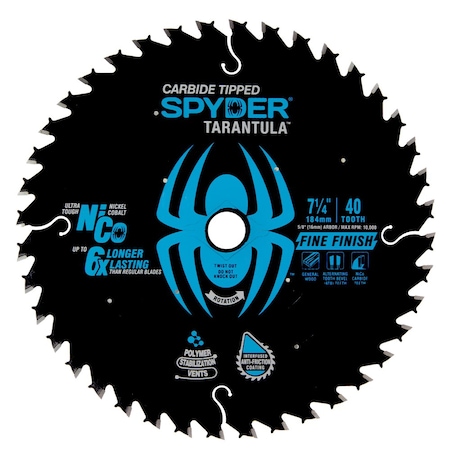 Spyder 7-1/4in 40T Fine Finish Blade 13007