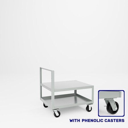 Pucel Single Handle Heavy Duty Truck, 30 in D x 36 in W x 36 in H, Gray 30-TR-36P