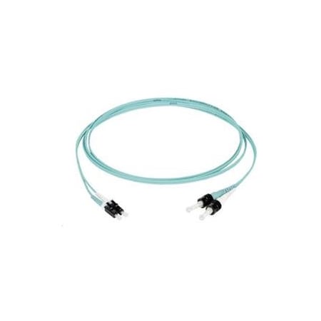 Corning Fiber Optic Jumper, Two Fiber OM3 Multimode 2.0MM ZIPCORD LC/LC 3 Meter 050502T5120003M