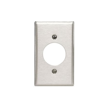 Leviton Wall Plate, Stainless Steel 84028
