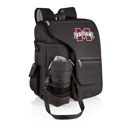 Picnic Time Family Of Brands NCAA Mississippi State Bulldogs Turismo Backpack Cooler with Water Bottle CarrierBlack 641-00-175-384-0