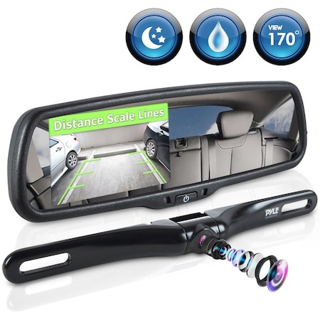 Pyle Rearview Backup Parking Assist Camera & Monitor System Kit PLCM4550
