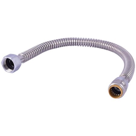 Sharkbite SharkBite 3/4 in. Push Fit X 3/4 in. D FIP 18 in. Stainless Steel Water Heater Supply Connector URSS3088FX18