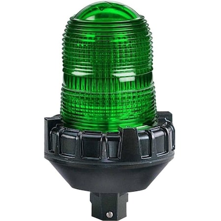 Federal Signal Strobe Light, Green, Strobe Tube, 24V DC, 80 FPM, 5 1/2 in Dia., 3/4 in NPT Pipe 154XST-012-024G