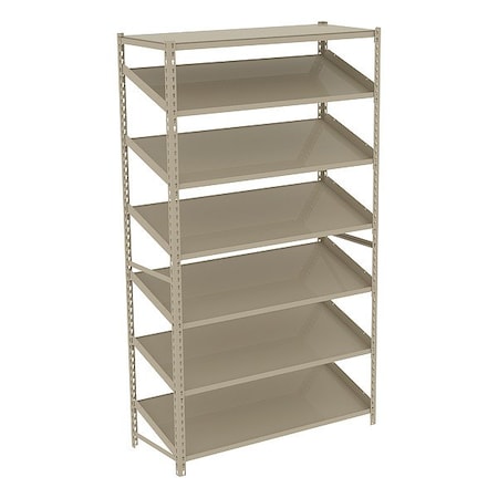 Tennsco Boltless Shelving Unit, 18"D x 48"W x 84"H, 5 Shelves, Carbon Steel ZT7-4818S-5