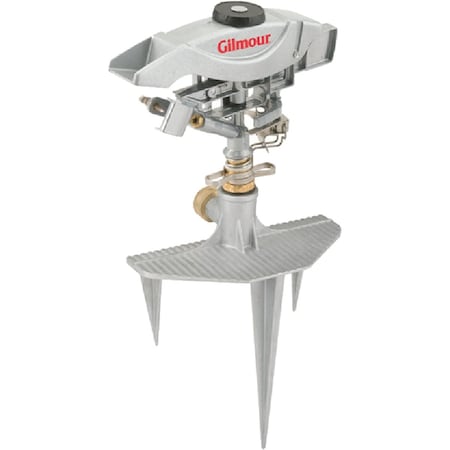 Gilmour Pro Die-Cast Zinc 8500 Sq. Ft. Triple Spike Impulse Sprinkler 809993-1001