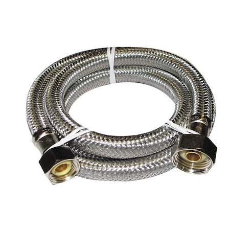 Plumb Pak EZ Series Sink Supply Tube, 1/2 in Inlet, IP Inlet, 1/2 in Outlet, IP Outlet, Stainless Steel Tubing PP27048