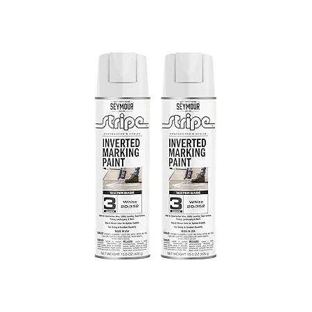 Seymour Midwest Stripe 3-Series Inverted Ground Marking Paint, White net 15oz., 2PK 20352-2