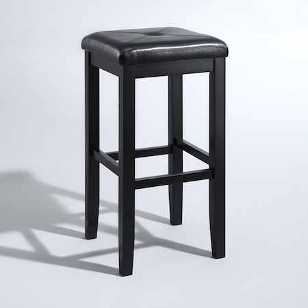 Crosley Upholstered Square Seat 2-Piece Bar Stool Set CF500529-BK