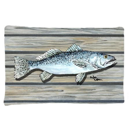 Carolines Treasures 20.5 x 30 in. Fish Speckled Trout Moisture Wicking Fabric Standard Pillow Case 8494PILLOWCASE