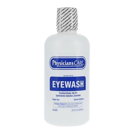 Pac-Kit Safety Equipment Eyewash Emergency Flush Solution, 32oz Bottle 00924016832