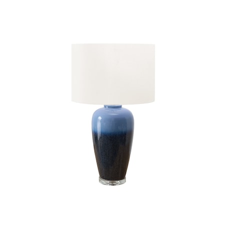 Monarch Specialties Lighting, 29"h, Table Lamp, Blue Ceramic, Ivory / Cream Shade, Contemporary, Modern I 9947