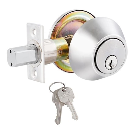 Homecare Products Stainless Steel Single Cylinder Deadbolt Mobile Home Lock HO3979806