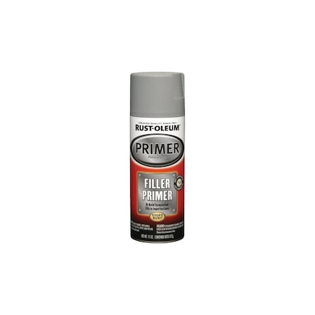 Rust-Oleum 11 Oz Stops Rust Filler And Sandable Primer Spray Flat Gray, 6PK 249279