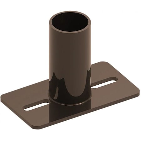 Keystone Pole Mount Tenon, Single 2 3/8", Side Mount for Square Pole, Bronze KT-PMST-SQ-S