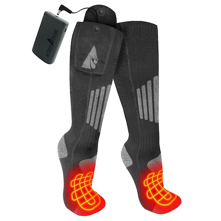 Actionheat 3.7V Cotton Rechargeable Heated Socks, S/M 2.0 675595812064