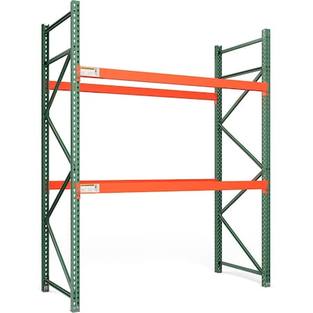Global Industrial Bolted Teardrop Pallet Rack Starter, 96"W x 42"D x 120"H, 3230 lbs Shelf Cap 412351