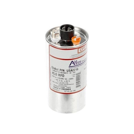 Trane CAPACITOR, 45MFD 370/440V ROUND USA2216