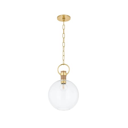 Mitzi Catrine 1 Light Pendant 12 In. Aged Brass H933701S-AGB