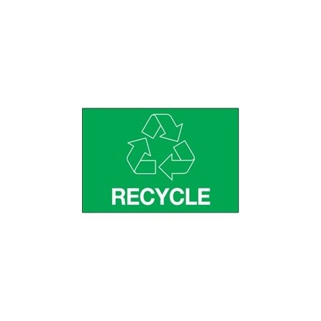 Bubblefast 2 x 3'' Green Rectangle ''Recycle'' BFDL1312