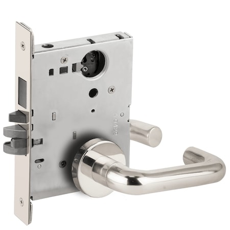 Schlage Entrance Mortise Lock with Deadbolt, 03A Design, Less Cylinder, Bright Chrome L9453L 03A 625