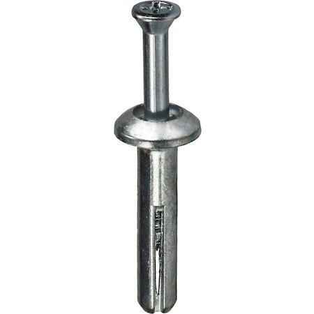 Dottie Nail Drive Anchor, 1/4" Dia., 2" L, Alloy Steel Zinc Plated, 100 PK ZAS200