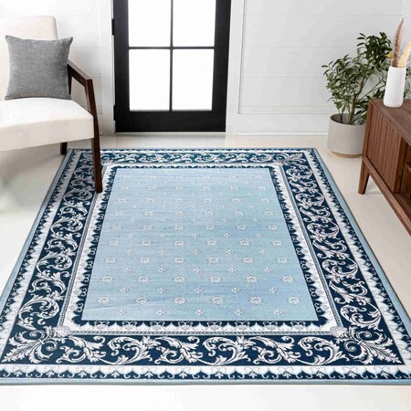 Jonathan Y Acanthus French Border Blue/Navy 5 ft. x 8 ft. Area Rug MDP504E-5