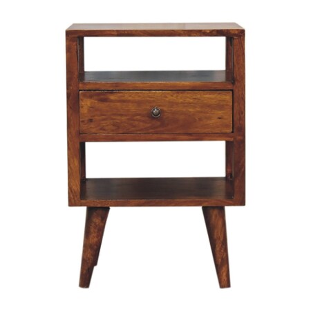 Homeroots 24" Brown Solid Wood One Drawer Nightstand 651844