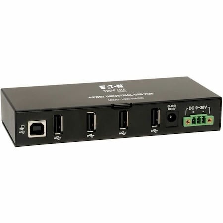 Tripp Lite 4-PORT RUGGED INDUSTRIAL USB 2.0 HI-SPEED HUB W 15KV ESD IMMUNITY AND METAL CASE U223-004-IND