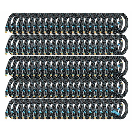 Maximm 10ft 4K 60Hz 18Gbps HDMI 2.0 Braided Cable, 100PK HD2-10FT-100PK
