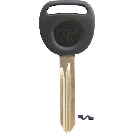 Kaba Ilco GM Nickel Plated Automotive Key, B106-P / B106P, 5PK AJ00000703
