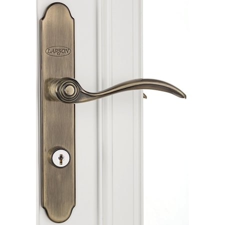 Larson Larson QuickFit 20297820 Door Handleset, Metal, Antique Brass 20297820