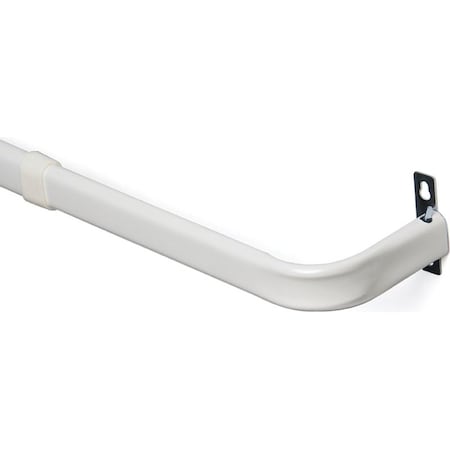 Kenney Mfg Curtain Rod, 1 in Dia, 18 to 28 in L, Steel, White KN510
