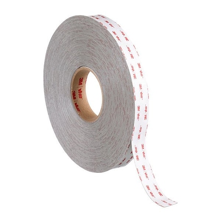 3M Foam Tape, Gray, 36 yd L, 1 in W 00274