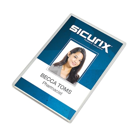 Sicurix Badge Dispensers, Vertical, Translucent, 25PK 68120