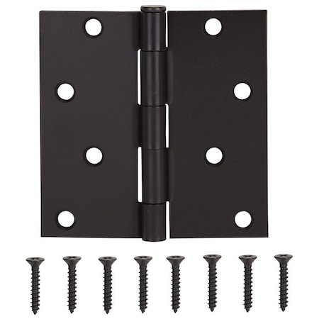 Prosource Square Corner Door Hinge, Steel, Oil-Rubbed Bronze, Loose Pin, 180 deg Range of Motion 20339ORX