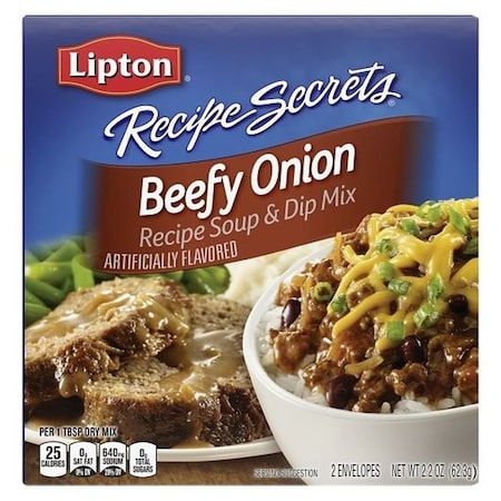 Lipton Cup-A-Soup Lipton Savoury Recipe Secrets Beef Onion Recipe, Soup and Dip Mix, 2.2 Ounce, 12PK 408