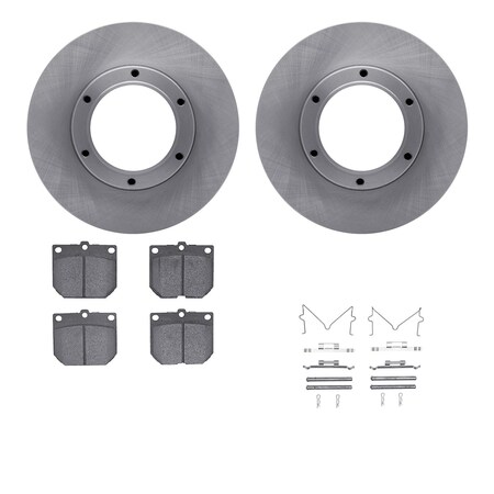 Dynamic Friction Co DFC Brake Rotor with 5000 Brake Pads and Hardware Kit 6512-67432