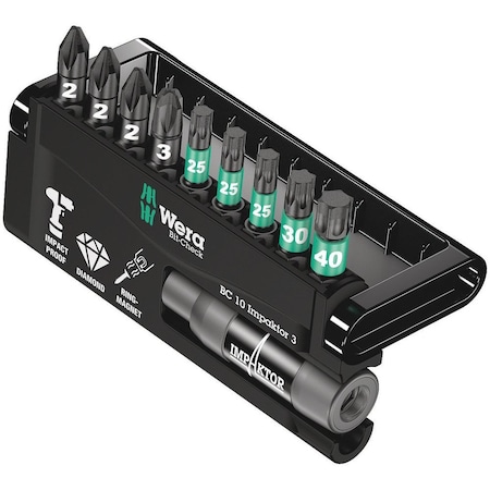 Wera Bit-Check 10 Impaktor 3, 10 pieces 5057683001